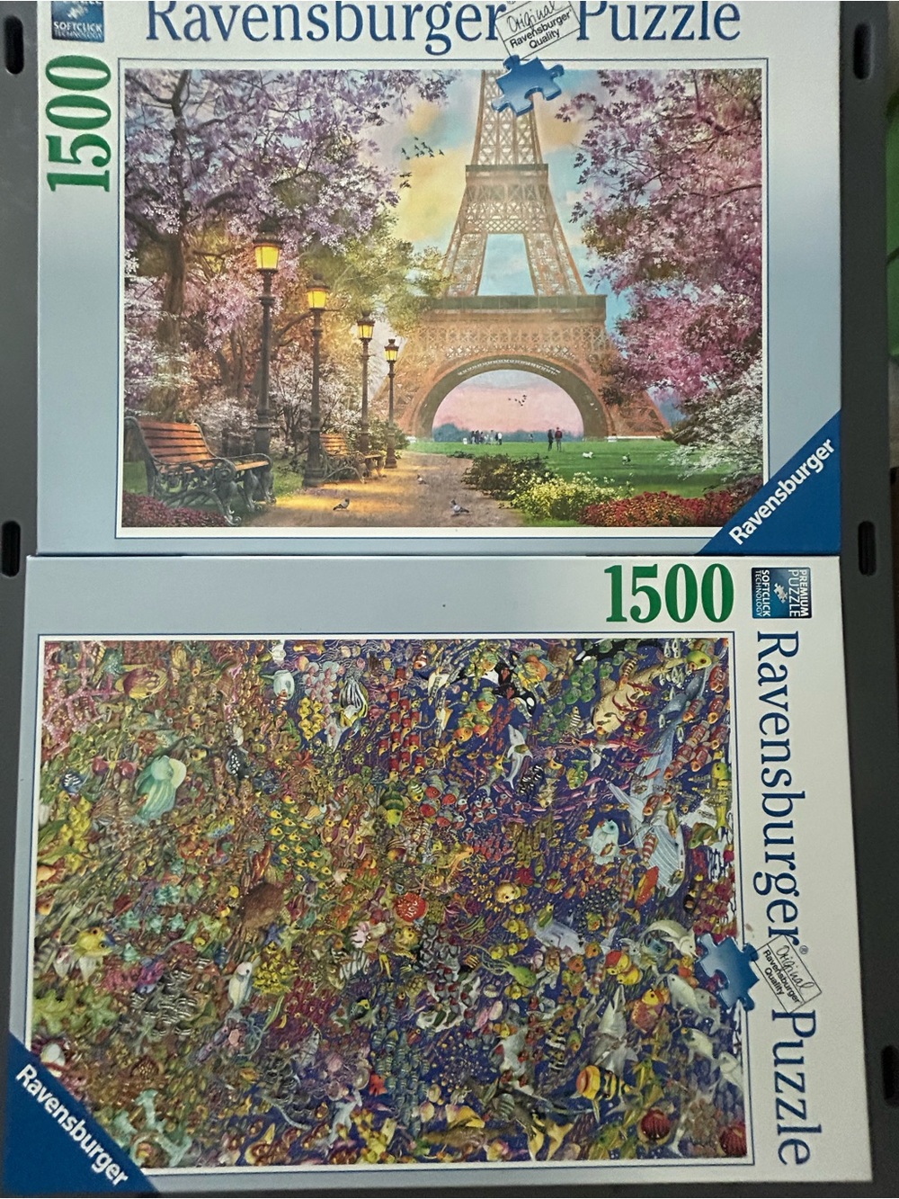Ravensburger Pastel Paris Eiffel Tower & Colorful Collage Art Prints